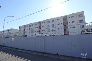三日月住宅1号棟の外観（北西側から）