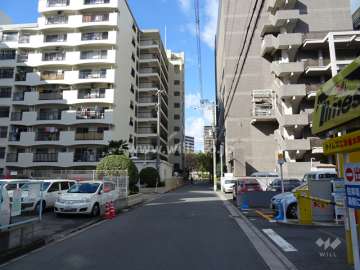 敷地北側の前面道路（東側から）