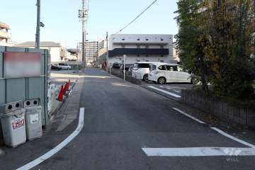 敷地北側の前面道路（西側から）