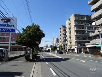 敷地南側の前面道路（東側から）