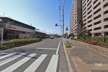 敷地南側の前面道路（東側から）