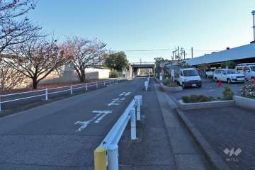 敷地北側の前面道路（西側から）