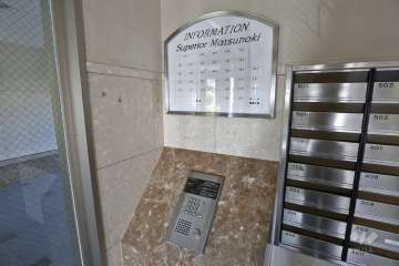 オートロックと案内板