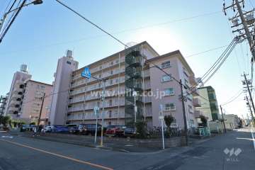 三旺マンション上脇A棟の外観（北西側から）