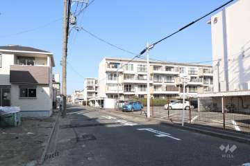 敷地西側の前面道路