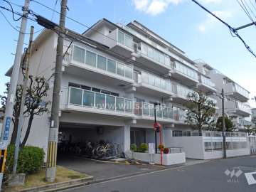 日商岩井豊津マンションの外観(北西側から)