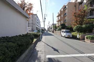敷地東側の前面道路