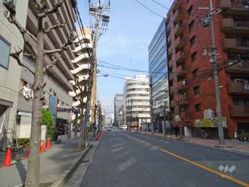 敷地西側の前面道路。
