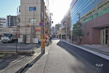 敷地北西側の前面道路（北側から）