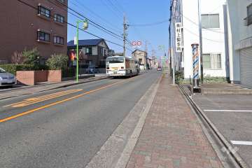 敷地東側の前面道路（南側から）