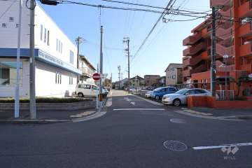 敷地北側の前面道路