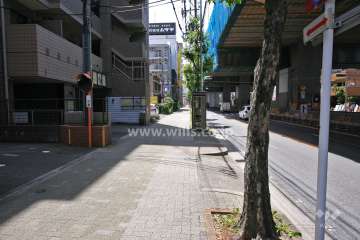 敷地北側の前面道路(東側から)