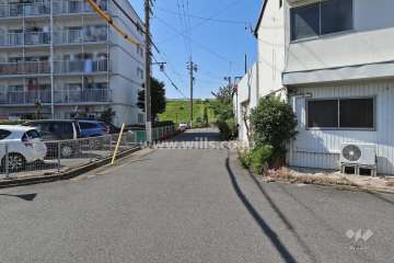 敷地東側の前面道路(南側から)