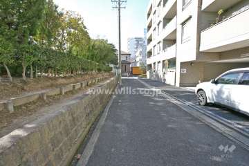 敷地南側の前面道路（東側から）