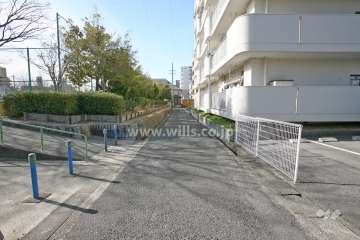 敷地南側の前面道路（東側から）