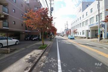 敷地北西側の前面道路