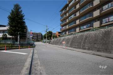 敷地西側の前面道路