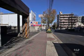 敷地東側の前面道路（南側から）