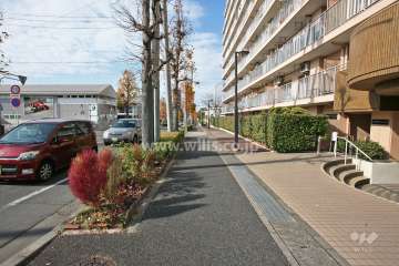敷地南側の前面道路(東側から)