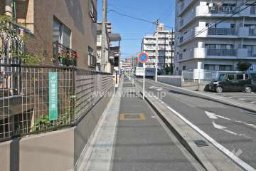 敷地東側前面道路（南側から）