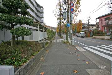 敷地北側の前面道路(東側から)