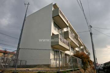 植田山住宅の外観(南側側から)