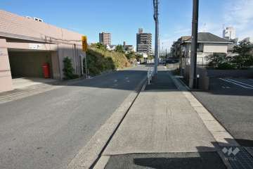 敷地北側の前面道路（西側から）