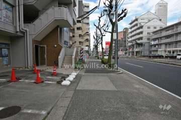 敷地北側の前面道路(県道56号)