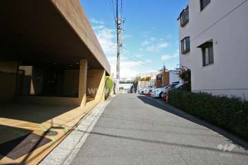 敷地東側の前面道路（南側から）