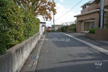 敷地北側の前面道路(西側から)