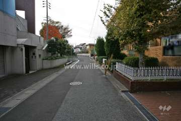 敷地南側の前面道路(東側から)