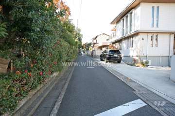 敷地北側の前面道路（東側から）