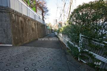 敷地西側の前面道路（南側から）