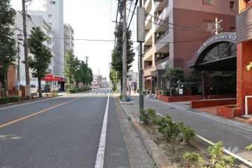 敷地の側前面道路（南側から）