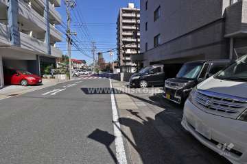 敷地西側の前面道路（南側から）