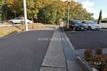 敷地西側の前面道路（北側から）