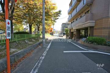 敷地北東側の前面道路