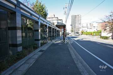 敷地東側の前面道路(南側から)