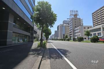 敷地北側の前面道路（東方向から）