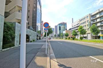 敷地北側の前面道路
