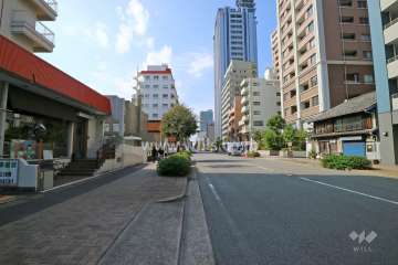 敷地北側の前面道路（東側から）