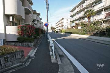 敷地北側の前面道路（東側から）
