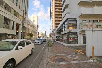 敷地西側の前面道路（南側から）