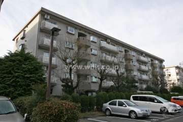 サンハイツ鍋屋上野5号棟の外観(北東側から)