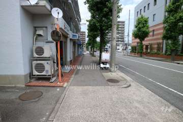 敷地東側の前面道路（南側から）