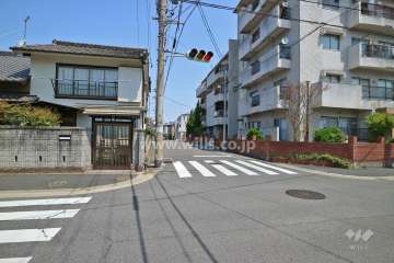 敷地西側の前面道路(南側から)