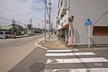 敷地南側の前面道路(東側から)
