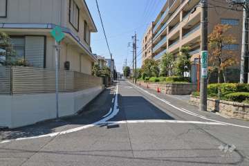 敷地東側の前面道路