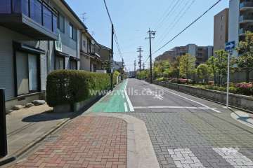 敷地北側の前面道路