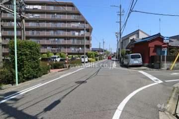 敷地東側の前面道路(南側から)